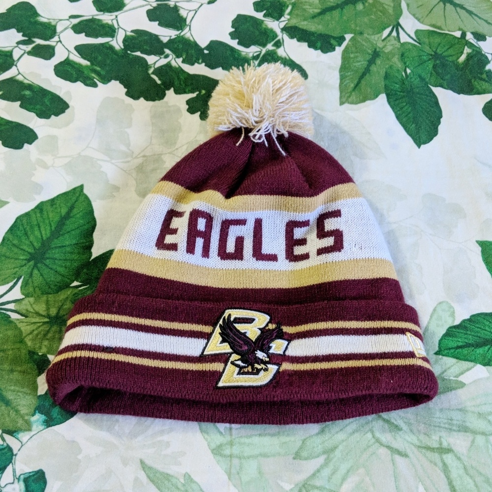 Boston College Winter Hat with Pom-pom